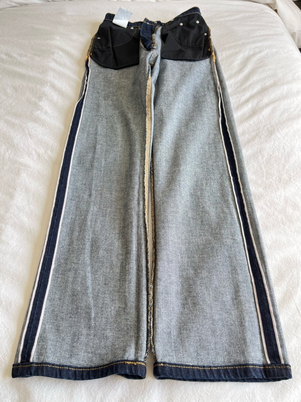 Naked & Famous Classic Fit Karui Stretch Selvedge Jeans High Rise 25 Blue Indigo - Picture 14 of 16